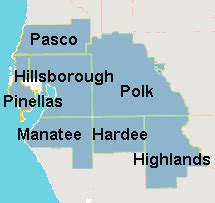 Tampa Bay Counties Map