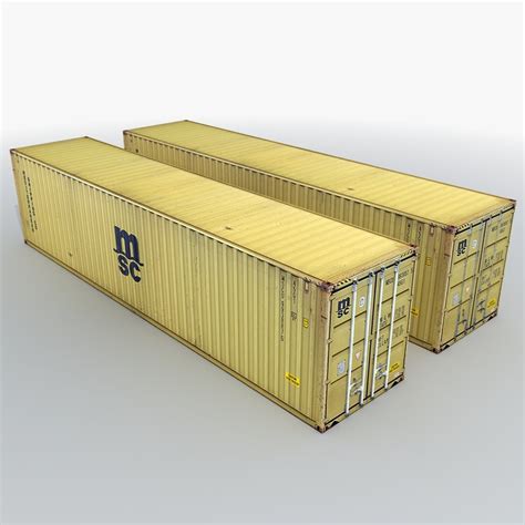 3d msc shipping container model