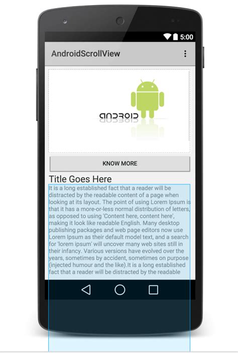 Android ScrollView Example Panayiotis Georgiou