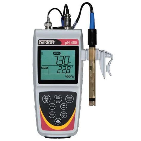 Oakton Ph Waterproof Portable Ph Mv Ise Temp Meter And Probe With