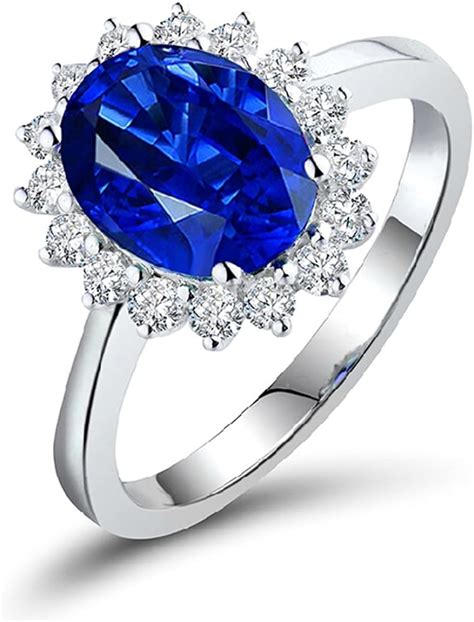 Natural Blue Diamond Engagement Ring