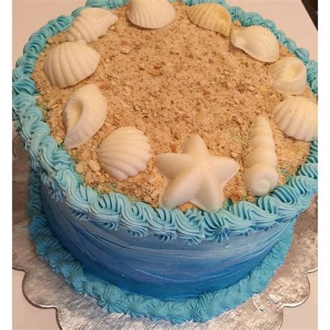 8 Birthday Cakes Sheet Seashell Photo Cake Seashell Birthday Cakes Ideas And Sea Shell