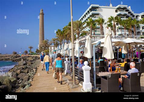 Restaurant At The Lighthouse Of Maspalomas Landmark Grand Canary