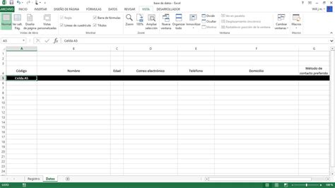 Cómo Crear Una Base De Datos En Excel Paso A Paso Con Ejemplo