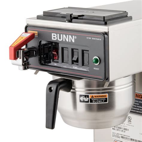 Bunn 23001 0051 CWTF15 APS Airpot Brewer With Gourmet Funnel And Hot