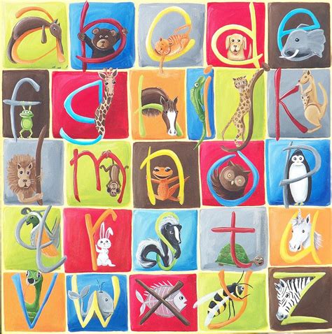 Animal Alphabet Painting by Tracie Davis | Fine Art America