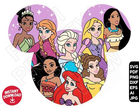 Princess SVG Disneyland Ears Png Clipart Princesses Svg Inspire Uplift