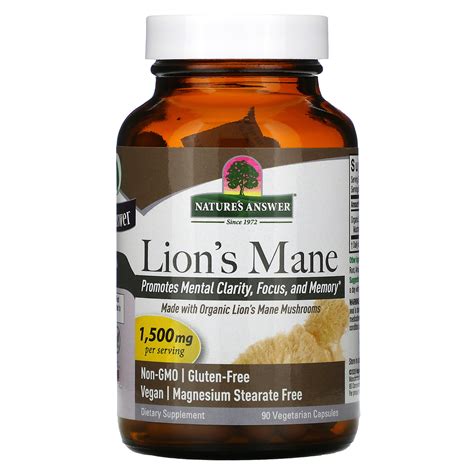 Nature S Answer Lion S Mane 1 500 Mg 90 Vegetarian Capsules Iherb