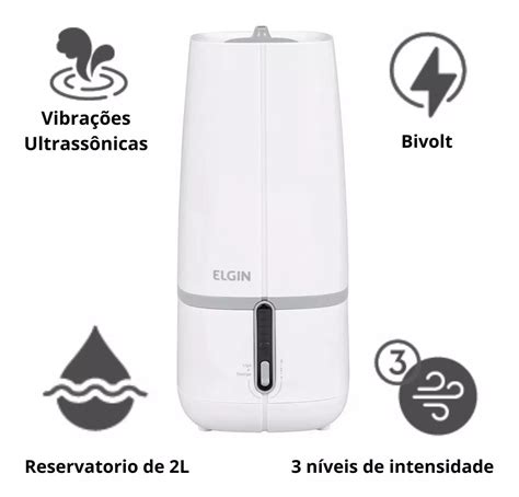 Umidificador De Ar Ultrassonico 2 Litros Elgin Bivolt Mebuscar Brasil