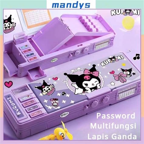 Jual Kotak Pensil Sanrio Kuromi Tempat Pensil Password Multifungsi