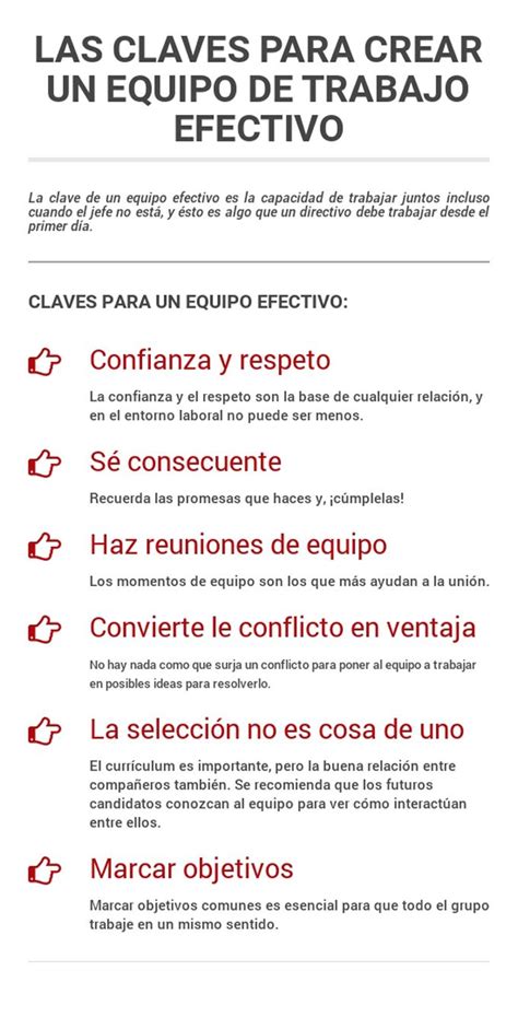 6 Claves Para Organizar Mejor El Trabajo En Equipo Infografia Images