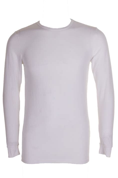 32 Degrees Mens White Long Sleeve Crew Neck Extra Warm Base Layer