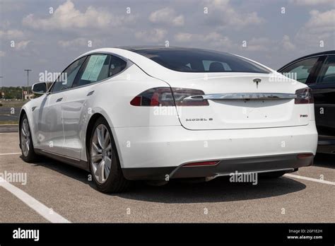 Indianapolis Circa August 2021 Tesla Pre Owned Model S EV Electric