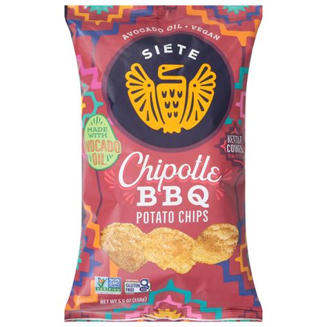 Save On Siete Kettle Cooked Potato Chips Chipotle Bbq Gluten Free Order Online Delivery Giant