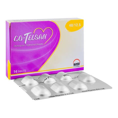 Order Hilton Pharma Co Telsan Tablet 40 12 5mg 14 Pack Online At