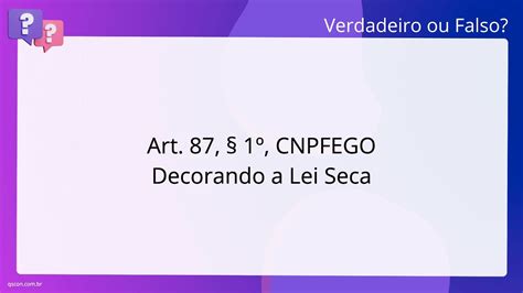 Qscon Direito Art Cnpfe Go Decorando A Lei Seca Youtube