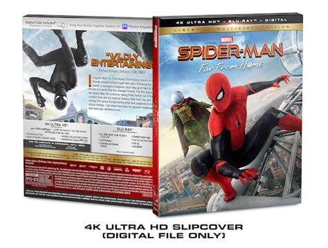 Marvel Studios Spider Man Far From Home 4k Blu Ray Slipcover Etsy