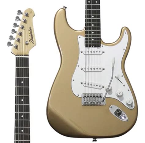 Guitarra Studebaker Stratocaster Sky Hawk Sss Shoreline Gold