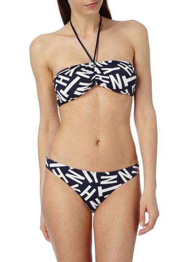 Tommy Hilfiger Bikini Oberteil Mit Logo Muster Marineblau Online Kaufen