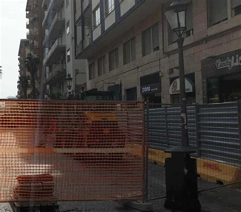 Lavori sul corso Vittorio Emanuele il cantiere sarà smontato il