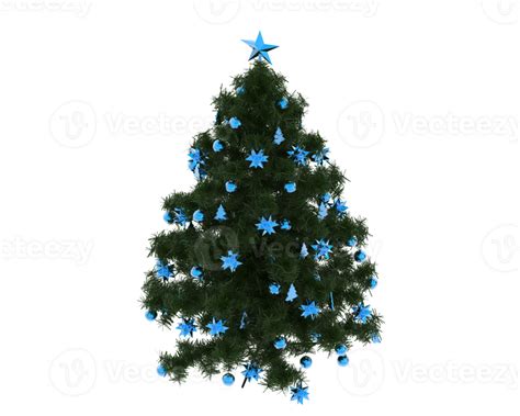 Christmas Tree Isolated On Background 3d Rendering Illustration 35897596 Png