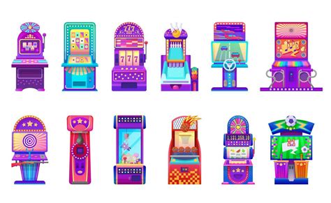 Cartoon casino slot and kids arcade game machines 23591554 Vector Art at Vecteezy