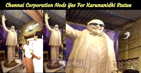 DMK Gets Permission From The Chennai Corporation To Install Karunanidhi ...