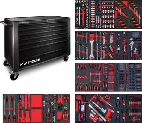 Gevulde Brede Zwarte Gereedschapswagen Xl Delig Mw Tools Mwe G B