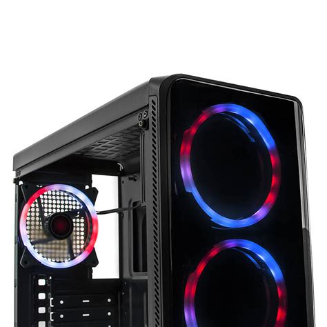 Gabinete Sentey Z Lite Atx Sin Fuente Vidrio Templado Fan Rgb