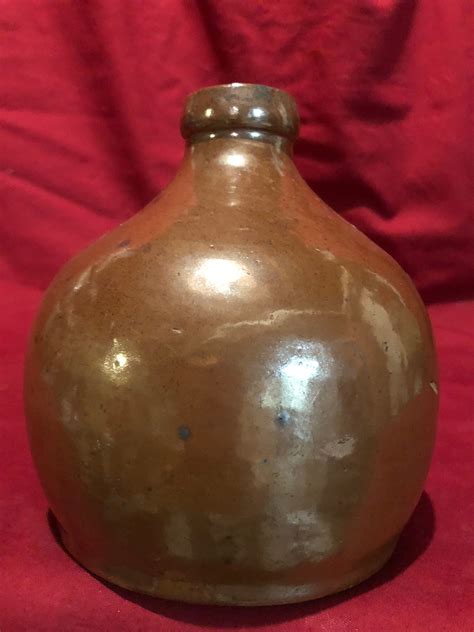 Antique Brown Glazed Stoneware Jug Circa 1800s