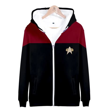 Gorący Film Star Trek Bluzy 3d Bluzy Zamek Z Długim Rękawem Ubrania Star Trek Cosplay Bluza Z