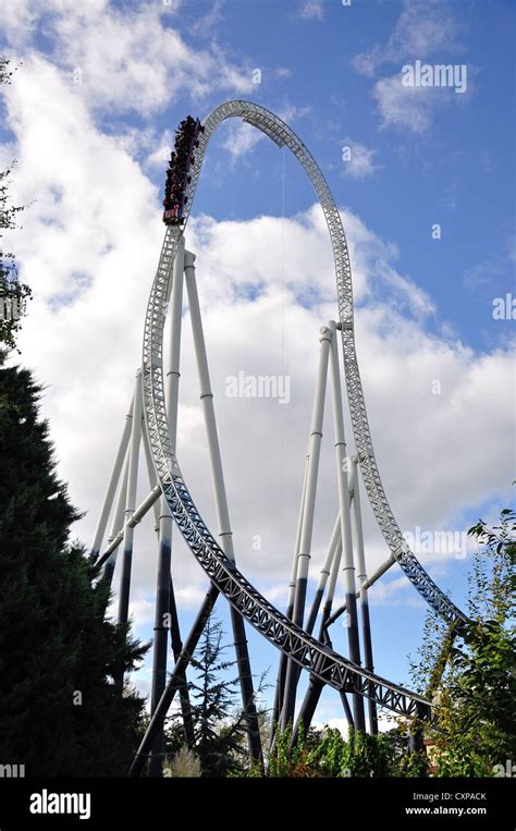 Stealth Rollercoaster Ride In Thorpe Park Theme Park Chertsey