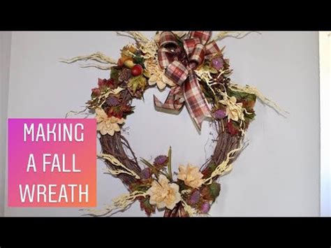 DOLLAR TREE FALL WREATH DIY Easy Autumn Wreath Tutorial 2018 YouTube