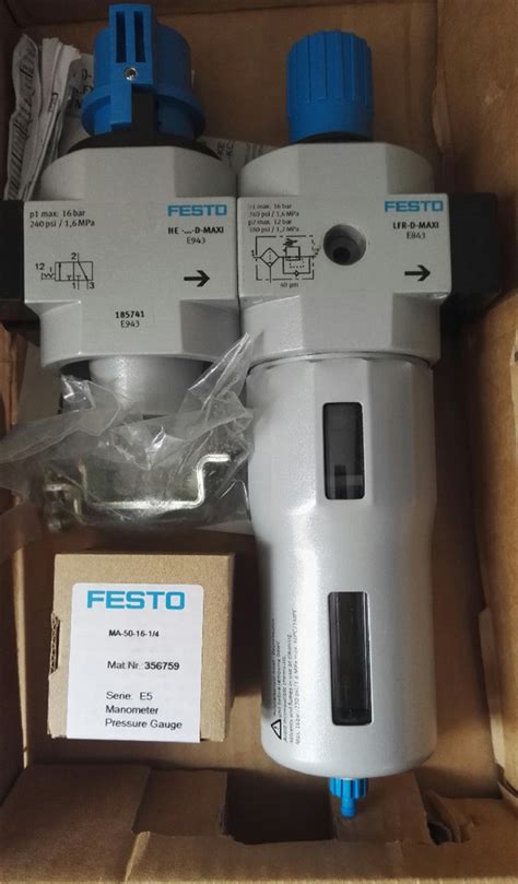 LFR 3 4 D MAXI KC 185741 Festo Stock Pressure Regulator Provide