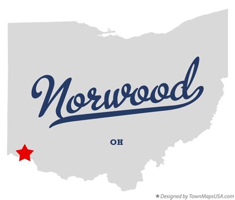 Map of Norwood, OH, Ohio