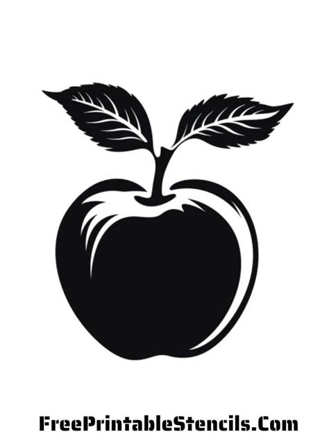 Free Printable Apple Silhouettes And Stencils Free Printable Stencils