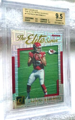 2017 Donruss The Elite Series Rookies Patrick Mahomes 9 5 EBay