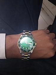 OLEVS Stainless Steel Luxury Analogue Men S Watch Green Gold Dial