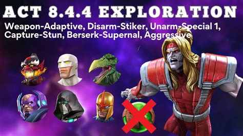 Act 844 Exploration Weapon Adaptive Disarm Striker Unarm Special 1 Capture Stun Mcoc