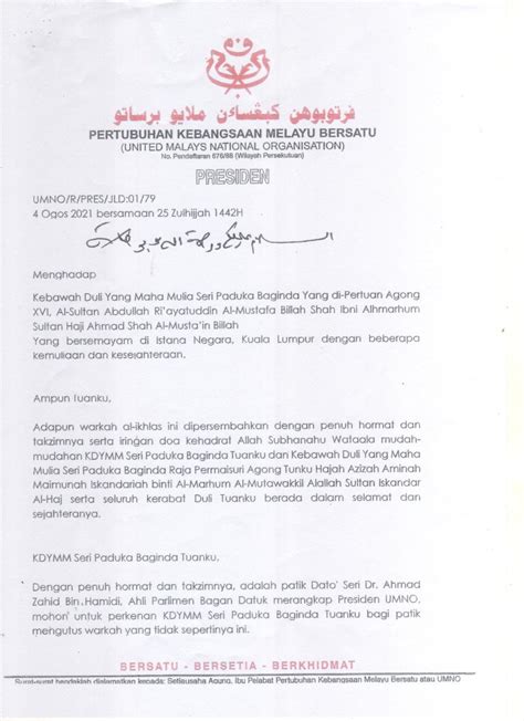 Getaran Politik UMNO Dedah Surat Akuan 14 Ahli Parlimen Tarik