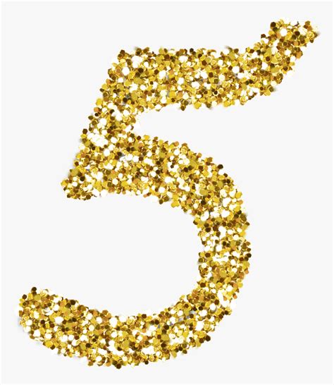 5 Gold Glitter Sparkle Gold Glitter 5 Transparent Hd Png