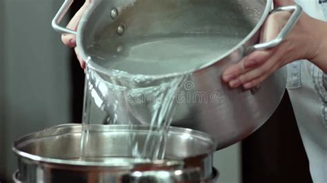 Pouring Boiling Hot Water In Glass Teapot With Fresh Bay Leaves Stock Video Video Of Bayleaf