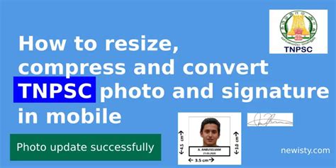 Newisty TNPSC Photo And Signature Compressor Editor Resizer
