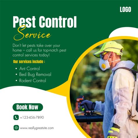 Pest Control Service Flyers Template Postermywall