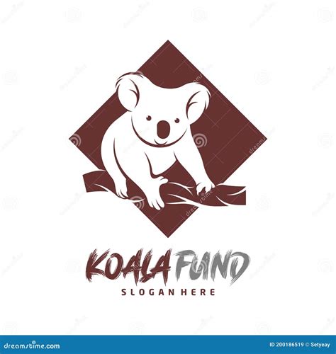 Koala Logo Design Vector Illustration Design Koala Logo Template Stock