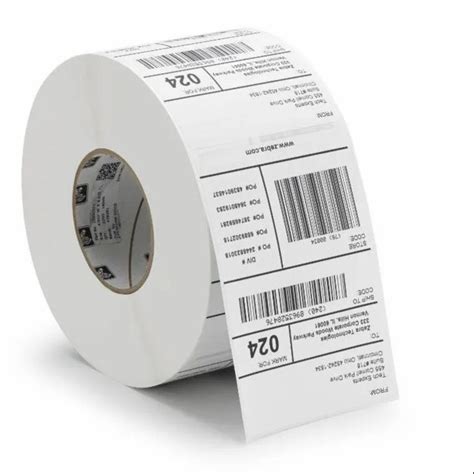 White Printed Thermal Barcode Label Packaging Type Roll At Rs 100