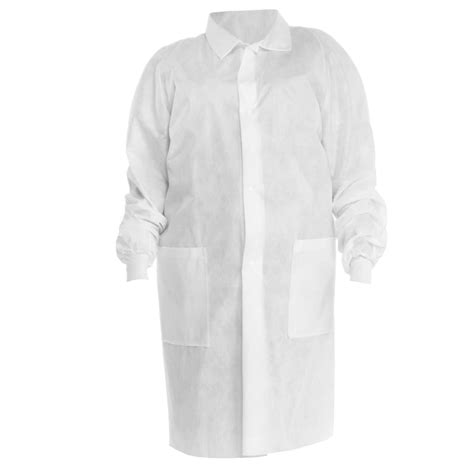 Kimtech™ A8 Certified Lab Coats With Knit Cuffs 10120 Protective 3 Layer Sms Fabric Knit