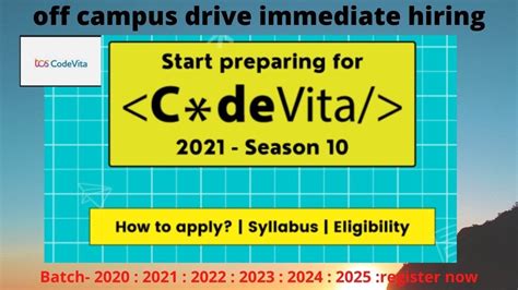 Tcs Codevita Season Registration Exam Pattern Sample Question