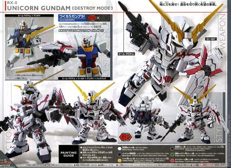 Gundam Sd Gundam Ex Standard 005 Unicorn Destroy Model Kit 8cm