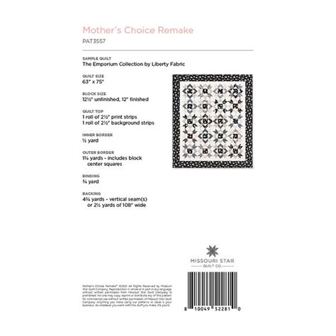 Mother S Choice Remake Quilt Pattern By Missouri Star